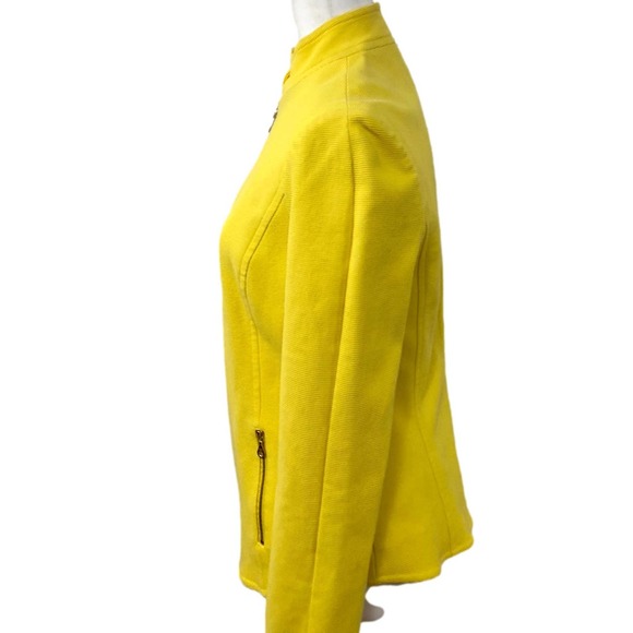 Dana Buchman Yellow Piqueé Jacket Blazer S EUC - Picture 9 of 15